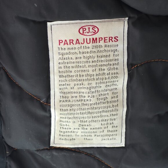 PJs PARAJUMPERS Masterpiece Series men's Medium Coat Chest Slim Fit PARKA - Picture 5 of 12